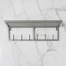 Вішалка для одягу настінна з металу 800x200 мм, H 200 мм Сатин