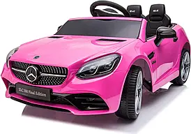 Дитячий електромобіль Sun Baby Mercedes BENZ SL C 300 Cabrio на акумуляторі рожевий, звуки, світло