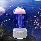 Портативна колонка Bluetooth нічник Медуза з м'якою підсвіткою і стереозвук для дому, фото 9