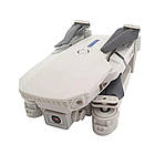 Квадрокоптер із 2 камерами 4K E88 Dual білий політ до 20 хв дальність 100 м у комплекті кейс, фото 2