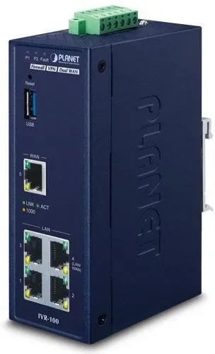 Комутатор Planet Ivr-100 Ind 5-портовий 10/100/1000T (IVR100)