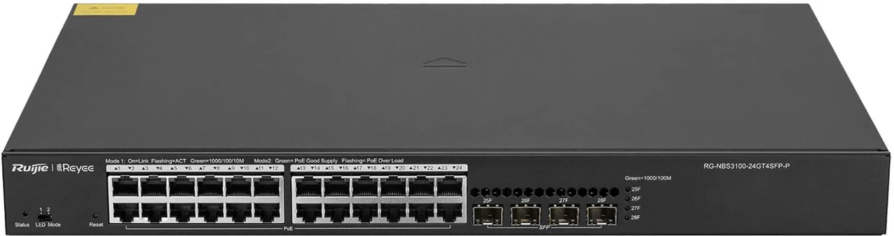 Комутатор Ruijie POE RG-NBS3100-24GT4SFP-P 24-ПОРТОВИЙ REYEE (RGNBS310024GT4SFPP)
