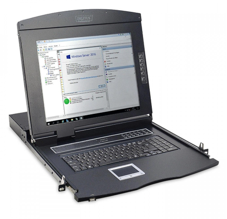 Консоль модульна Digitus з тачпадом KVM 8xDS-19231 + DS722102US, фото 1