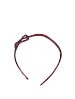 Обруч для волосся бордоао-коричневий із золотом глянсовий з бантом (Франція), фото 8