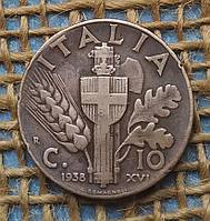10 чентезимо 1938 року. Iталiя