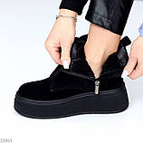 Жіночі зимові черевики натуральні, жіночі зимові хайтопи на високій підошві, зимові жіночі черевики на високій підошві, фото 7