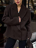 Женский демисезонный кашемировый жакет в стиле оверсайз, фото 4