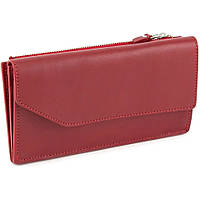 Портмоне жіноче шкіряне Elegante червоне Grande Pelle 514660