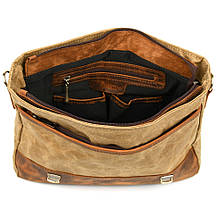 Чоловічий портфель із канвасу та шкіри наппа TARWA RYw-3920-3md, фото 2