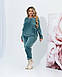 Велюровий жіночий костюм прогулянковий двійка м'ята, бузок, сіро-блакитний 52/54,56/58, фото 3