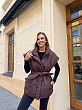 Жіноча демісезонна жилетка в стилі оверсайз, фото 4
