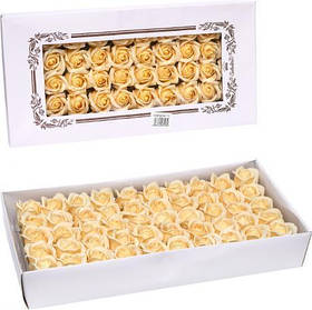 Квітка для декору - мило "Троянда" D=5см H=6,5см Кремовий, Квітка з мила, Мильні квіти KNZ