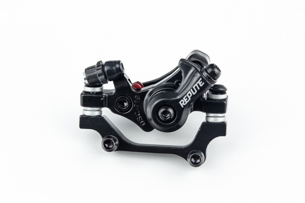 Гальмівний супорт задній (F180/R160мм), чорний DSC-710R, ВЕЛОЗАПЧАСТИНИ, SV-412170, фото 1