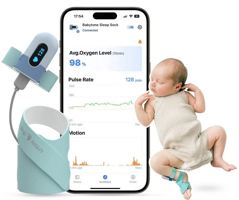 Дитячий кисневий монітор сну Babytone BabyO2 Pulse Oximeter PO5, фото 1