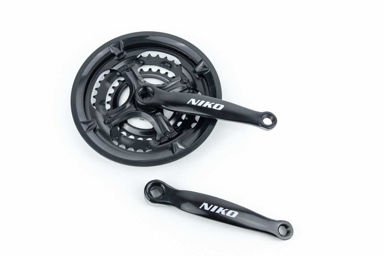 Шатуни "квадрат" 170мм, 48.38.28T MTB, чорні NSS-3001, ВЕЛОЗАПЧАСТИНИ, SV-412279, фото 1