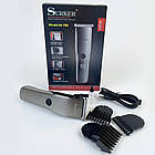 Бездротова машинка для стрижки волосся +3 насадки, SURKER SK-790 / Акумуляторний триммер для волосся та бороди, фото 8
