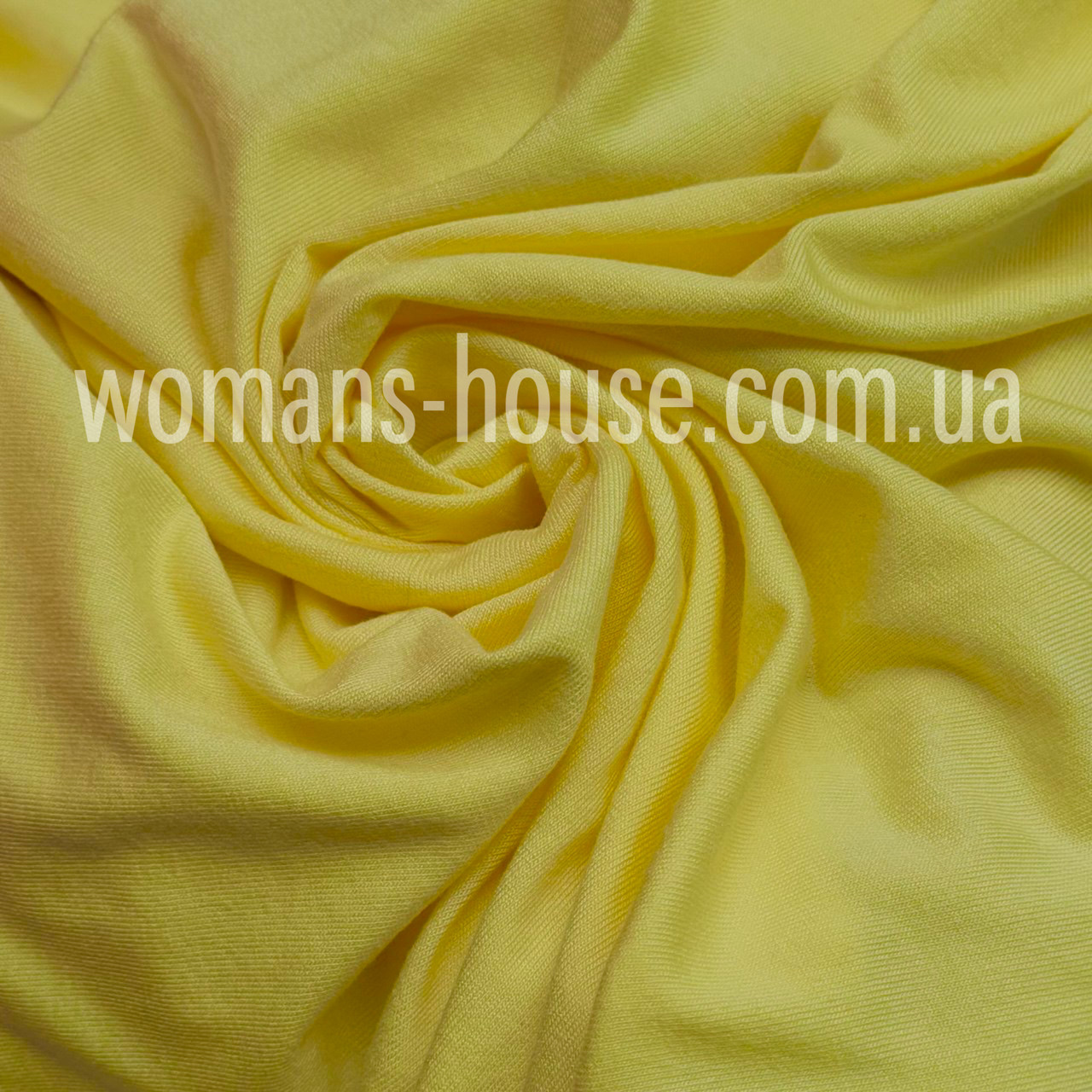 Трикотаж Віскоза стрейч однотон 180 см Туреччина 180 г/м2 Жовтий, фото 1
