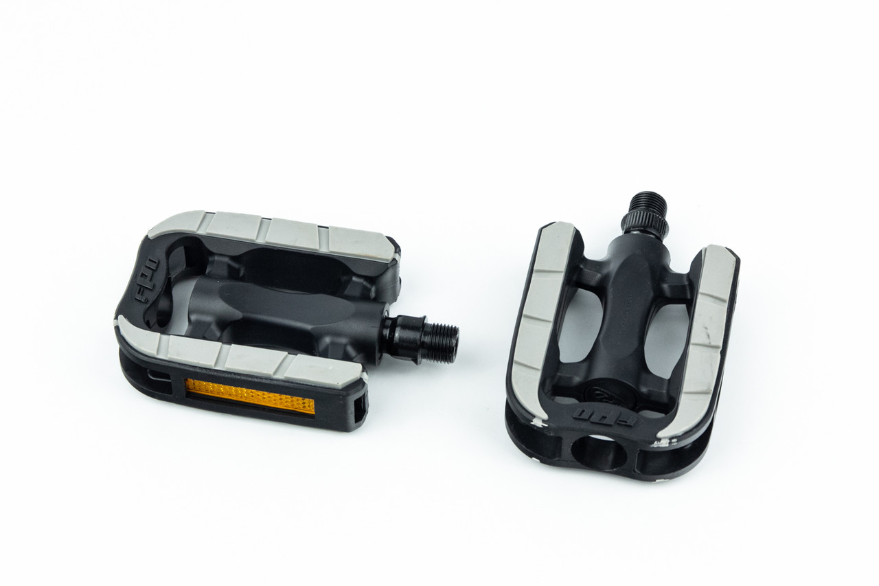 Педалі CITY 9/16" (108x75x24мм) пластикові, чорно-сірі NW-496F, ВЕЛОЗАПЧАСТИНИ, SV-412149, фото 1