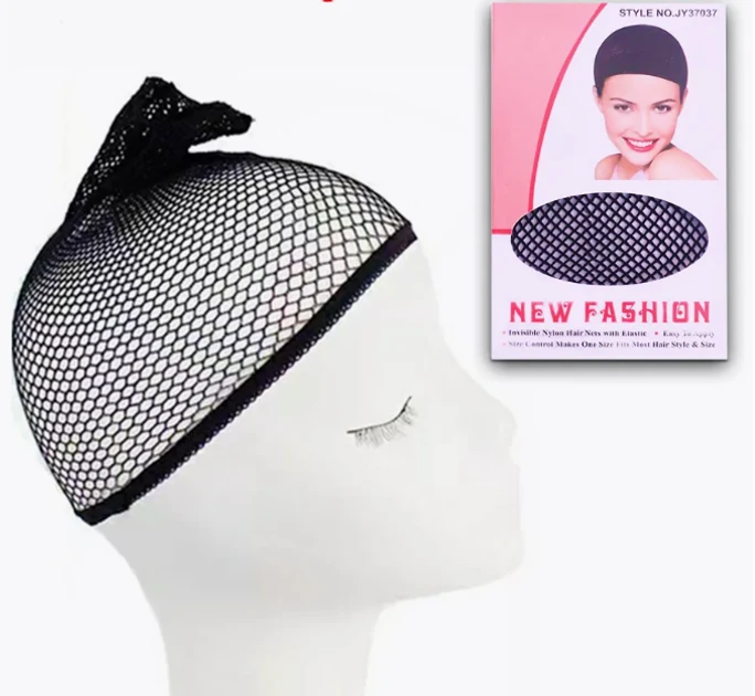 Шапочка в сітку під перуку чи шиньйон для короткого і дового волосся чорна, фото 1