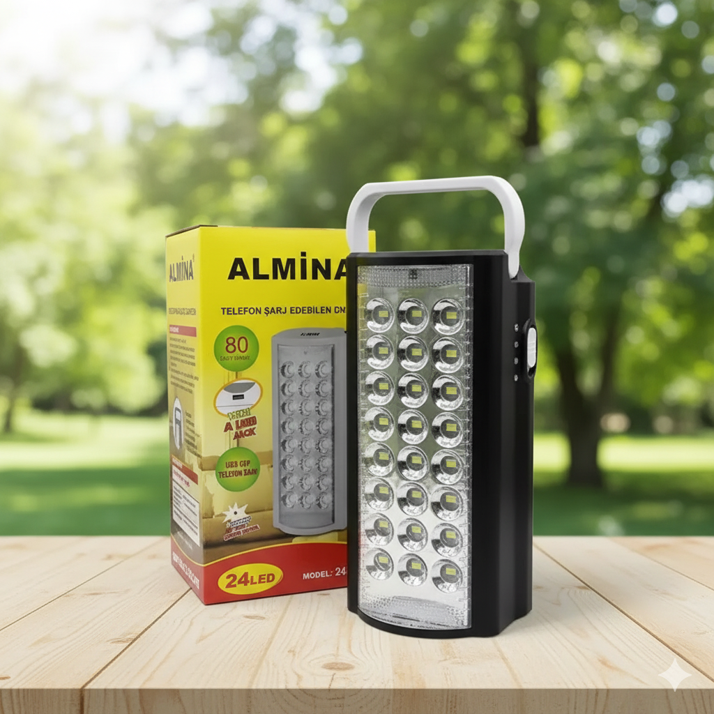 Ліхтар Лампа Almina Переносний Світлодіодний LED з Повербанком, фото 1