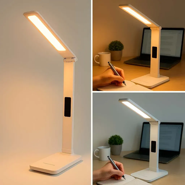 Настільна лампа з дисплеєм і підставкою, від USB, NA-140, фото 1