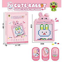 Магнітна мозаїка 595-15 (36) “Кролик”, 30х43 см, магнітний стилус, картки із завданнями, в коробці