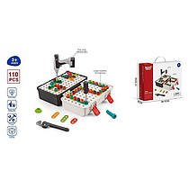 Мозаїка SY 029 (12) 110 деталей, електричний шуруповерт, викрутка, валізка, в коробці