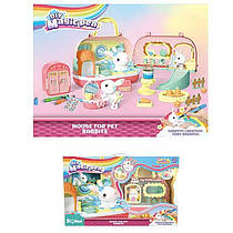 Набір для творчості QL 004 (10) флоксова фігурка, наліпки, аксесуари, механічна подача води, переноска, 2 кольорових фломастери,