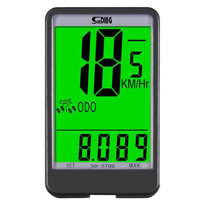 Велокомп'ютер SD-576B - 17 функцій, підсвічування дисплея, вологозахист (Waterproof)