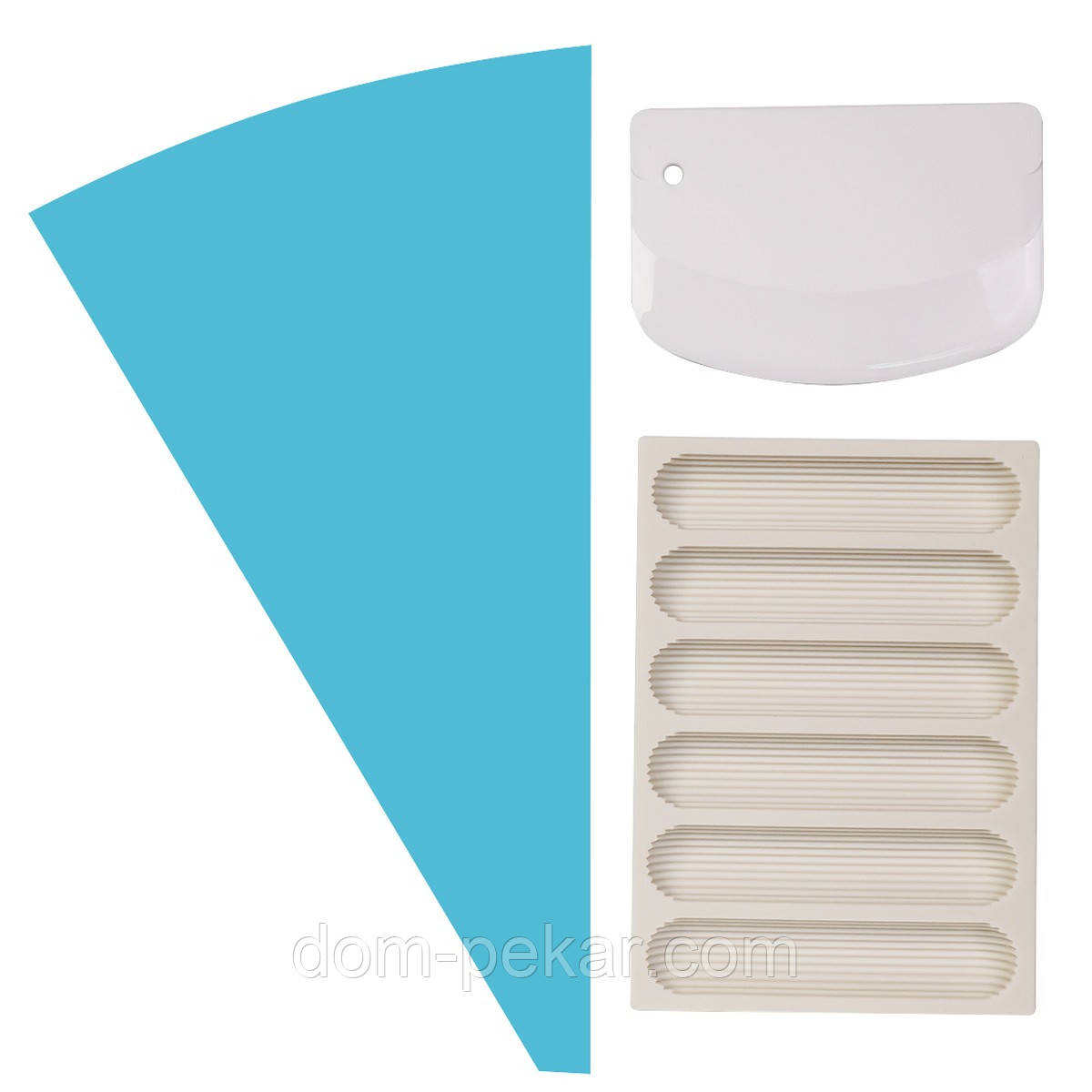 Молд для еклерів з кондитерським мішком та шпателем