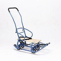 Санки-трансформер дитячі з колесами Патріот NEW 2024 колір: сіро-блакитний