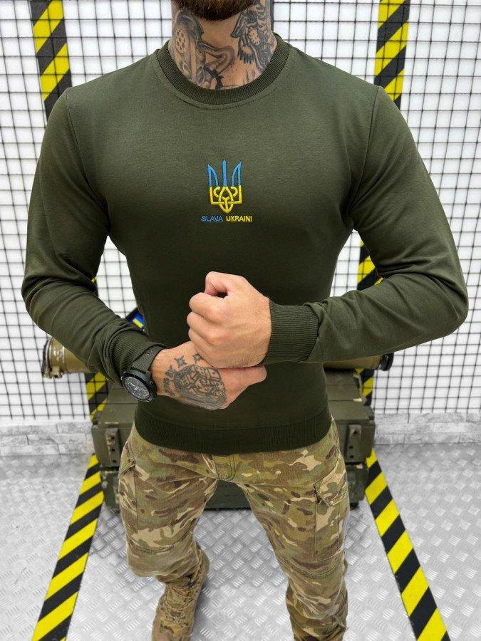 Светр олива Слава Україні олива ВТ7884