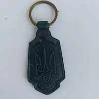 БРЕЛОК - "Тризуб - геометрія" темно-зелений (28968)