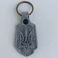 БРЕЛОК - "Тризуб - геометрія" сірий (28967)
