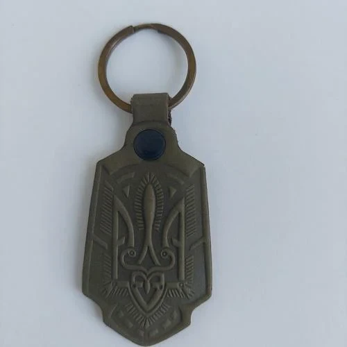 БРЕЛОК - "Тризуб - геометрія" оливковий (28964), фото 1