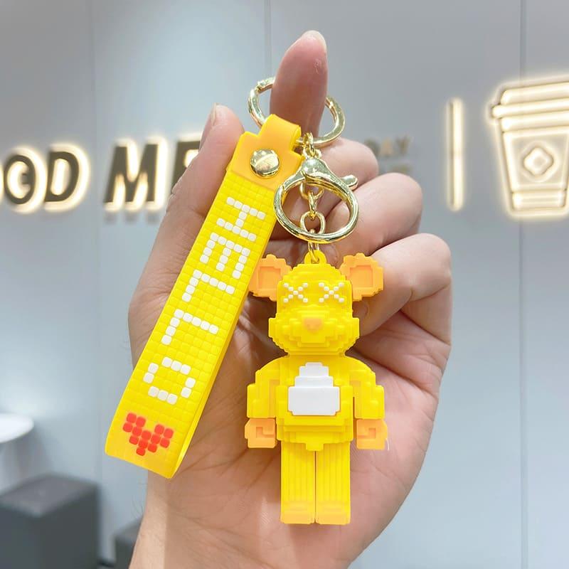 Брелок KAWS Companion Yellow Сонячний Ведмедик Енергія Арт-сувенір для колекціонерів Кавс Жовтий, фото 1