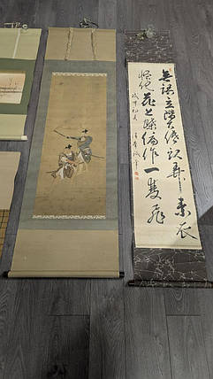 Свиток (сувій) Брати Сога, художник Сесай. період Мейдзі. Японія, фото 1