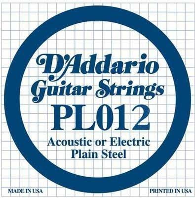 Струна для акустичної гітари D'ADDARIO PL012 Струна .012, сталь