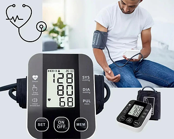 Електронний апарат для вимірювання тиску UKC BP 5I0 автоматичний цифровий тонометр з дисплеєм і голосовим супроводом Лучшая цена