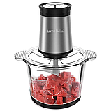 Електричний подрібнювач LumaBella LB-56011 подрібнювач для м'яса блендер чопер 3 л 800 Вт Чорний, фото 5