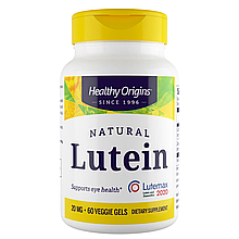 Лютеїн, Lutein, Healthy Origins, Lutemax 2020 із зеаксантином для очей, 20 мг, 60 вегетаріанських гелевих капсул