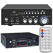 Двоканальний підсилювач потужності звуку з USB та Bluetooth, AMP 688 BT 2CH Музичний підсилювач звуку