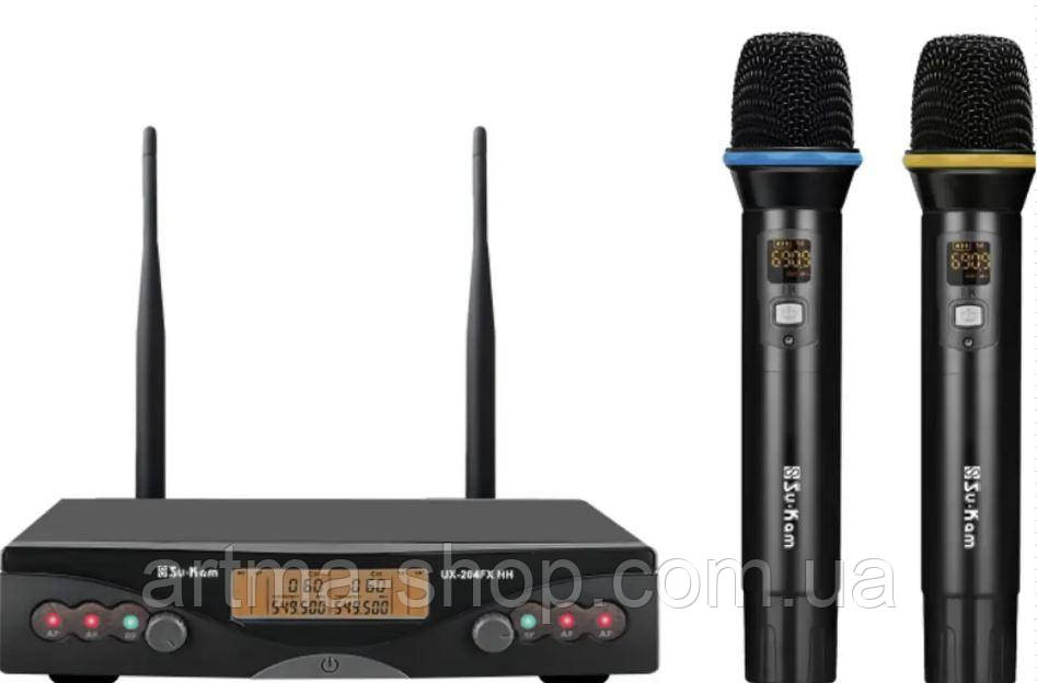 Радіосистема Su-Kam DM204FX база 2 радіомікрофона до 30 метрів, фото 1
