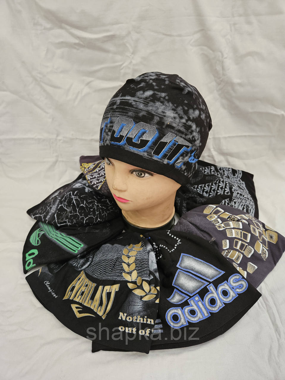 Шапка підліткова в'язана, на флісі., фото 1