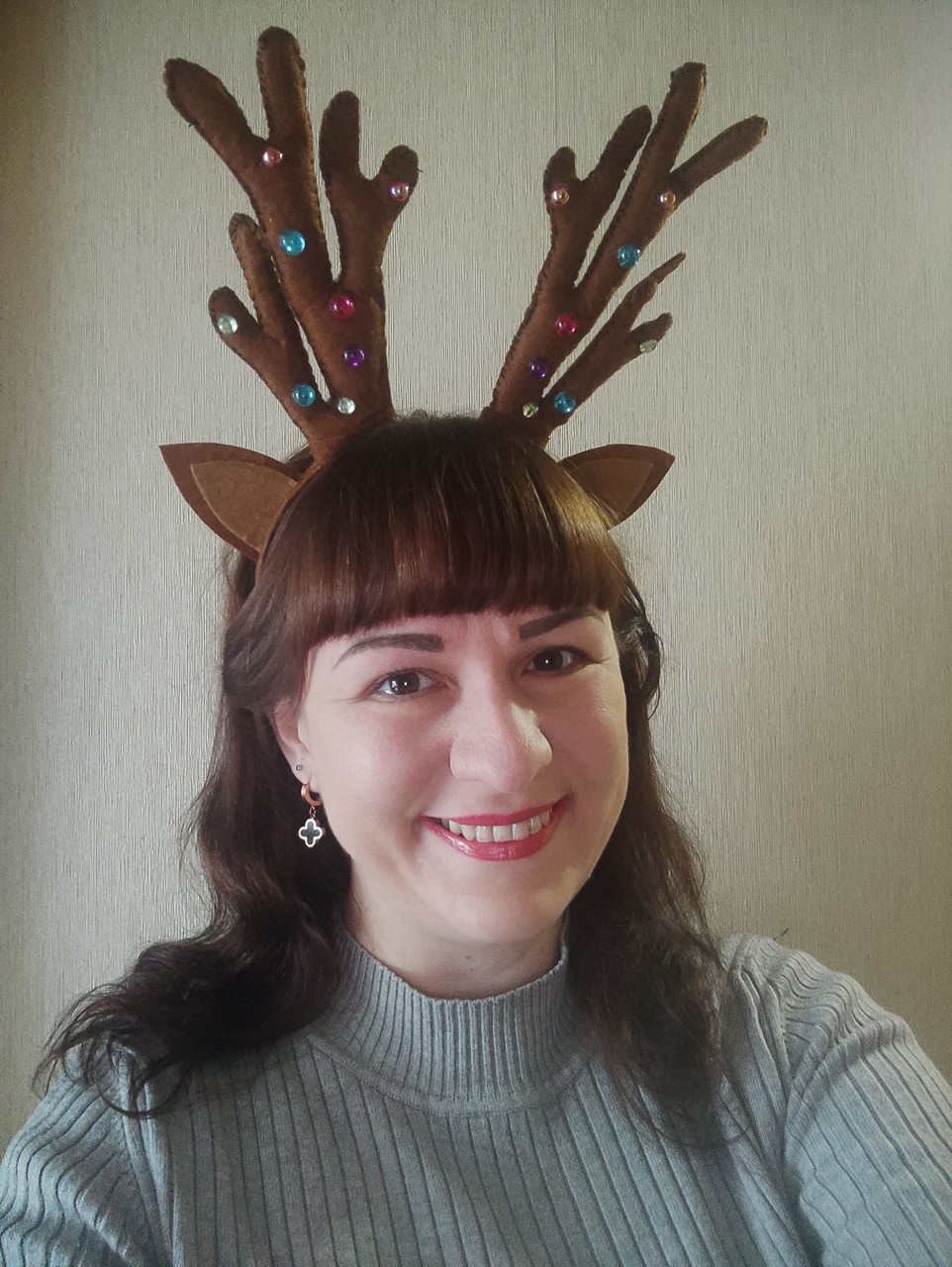 Олень Рога оленя Обруч з рогами оленя Вушки і ріжки оленя Обідок Рожки Ободок з ріжками ободок с рожками, фото 1