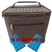 Термосумка YODO 8 л – сумка-холодильник для їжі та напоїв коричнева