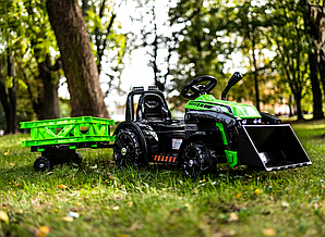 Акумуляторний трактор із причепом — лопатою Joy4kids ZP1001C