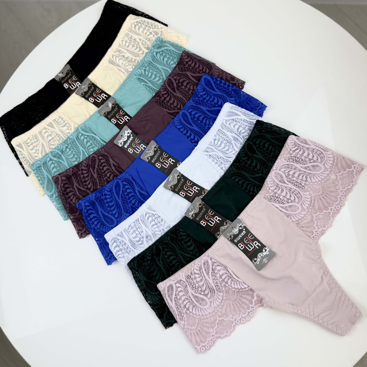 Жіночі великі стрінги Biweier #1041 батал Мікс, фото 1