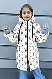 Зимова світловідбивна куртка для дівчинки "Gerl " з капюшоном утеплена екопухом (116-134р), фото 5