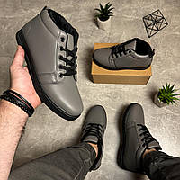 Зимові високі сірі туфлі 41